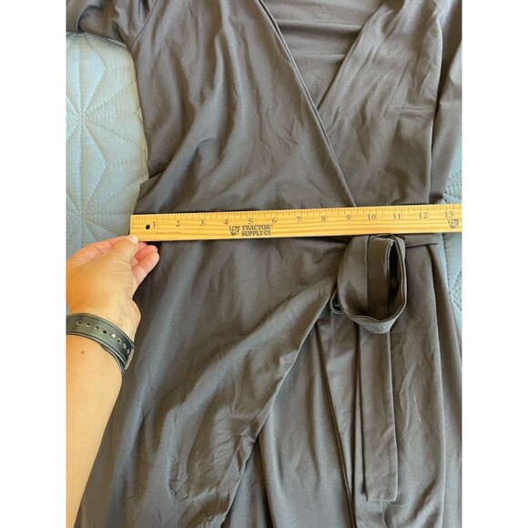 Meshki Gillian Recycled Nylon Long Sleeve Stretchy Dress In Black Size Medium - Picture 9 of 12